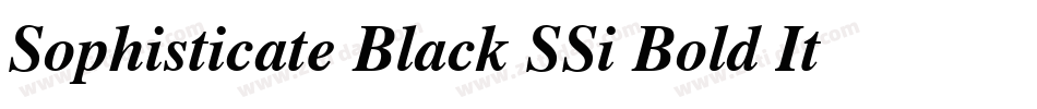 Sophisticate Black SSi Bold Italic字体转换
